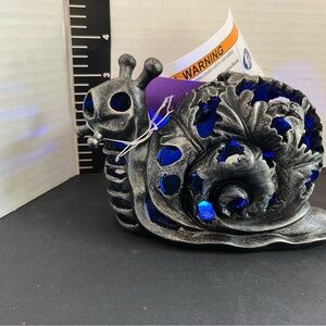 Cost Plus World Market Snail Figurine with Blue Accents